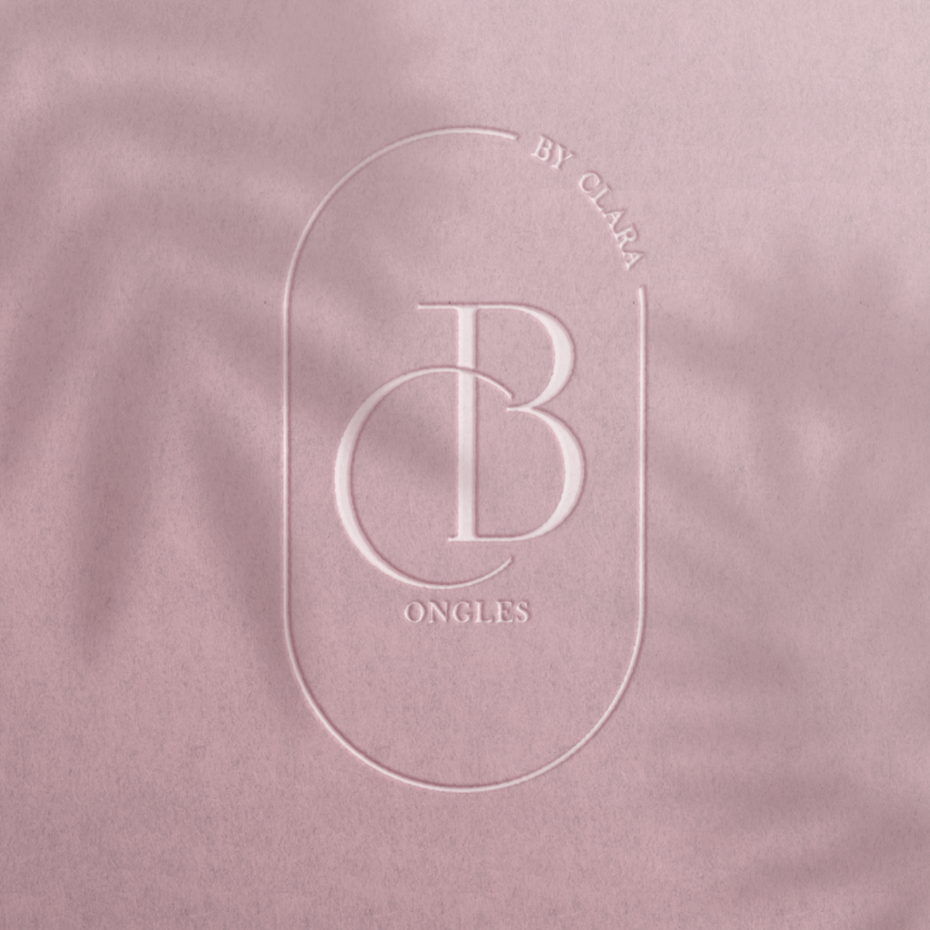 Logo CB Ongles prothésiste ongulaire Pyrénées Orientales rose pastel doux ELUNIA GRAPHISTE FREELANCE
