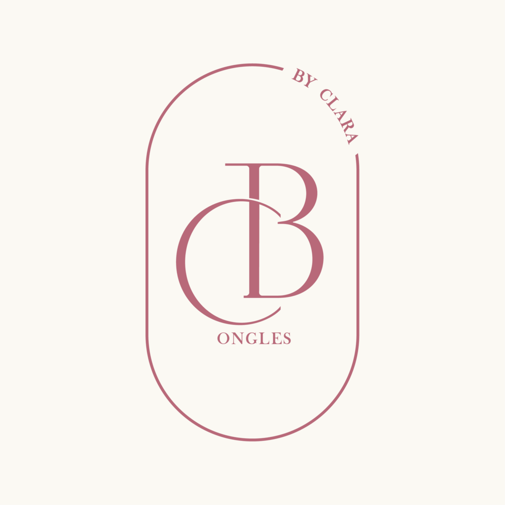 Logo CB Ongles prothésiste ongulaire Pyrénées Orientales rose doux pastel ELUNIA GRAPHISTE FREELANCE
