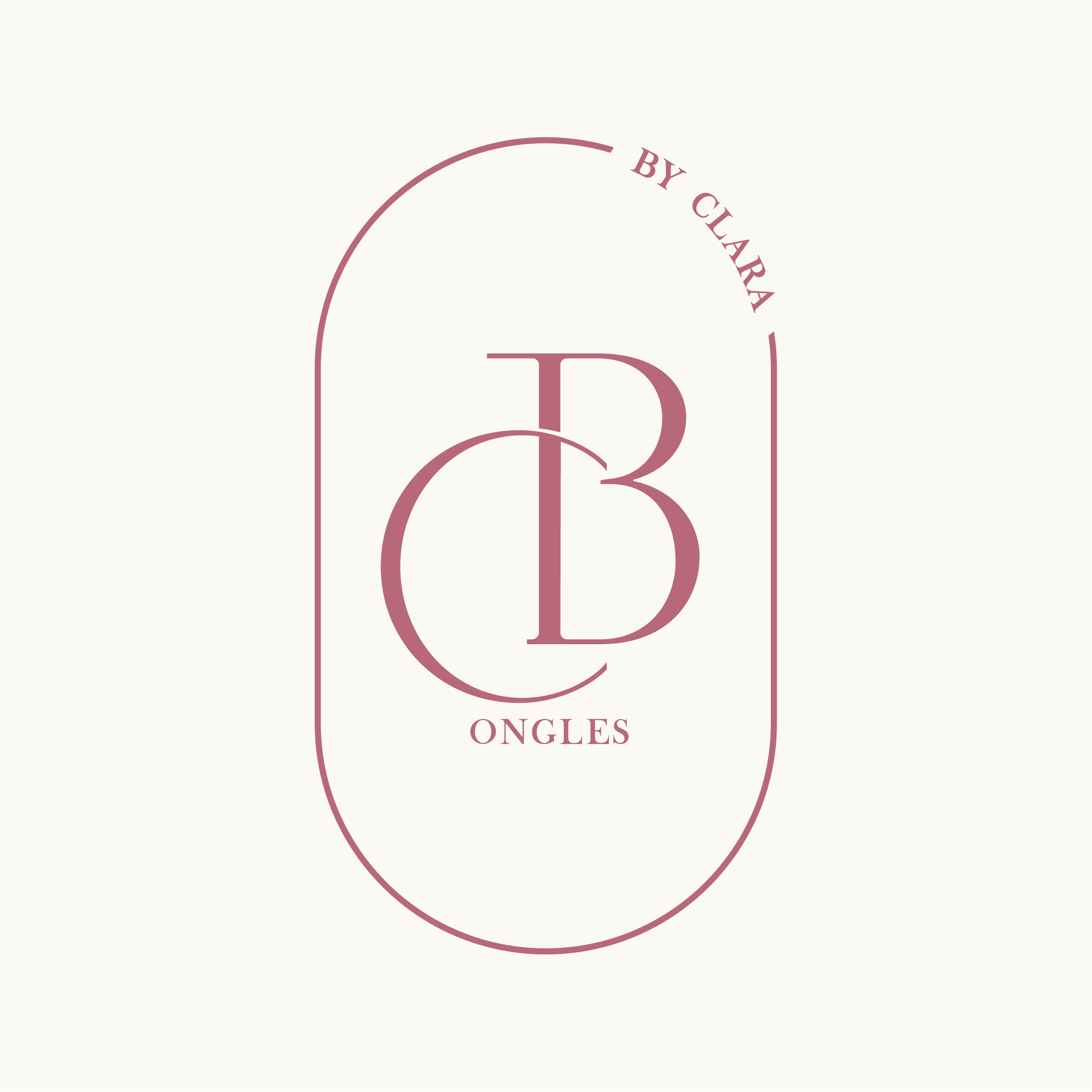 Logo CB Ongles prothésiste ongulaire Pyrénées Orientales rose doux pastel ELUNIA GRAPHISTE FREELANCE