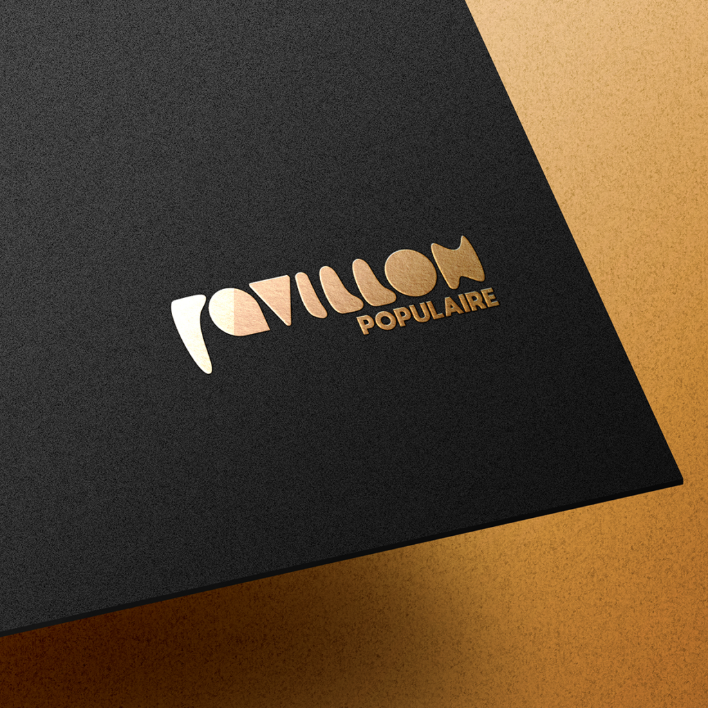 LOGO PAVILLON POPULAIRE NOIR DORÉ OR ART PHOTOGRAPHIE